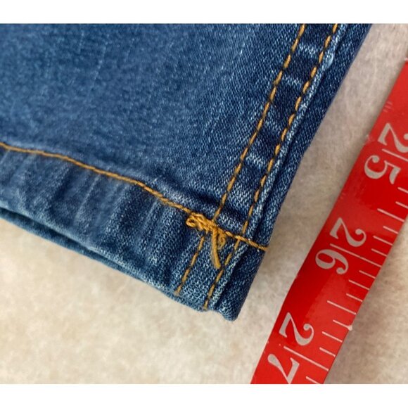 Premium Denim House Distressed Stretch Skinny Jeans Patchwork Legs Size 14 - Picture 9 of 11